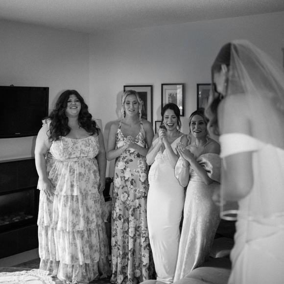 Chic Off-Shoulder Pink Maxi Dress - Picture 7 of 9